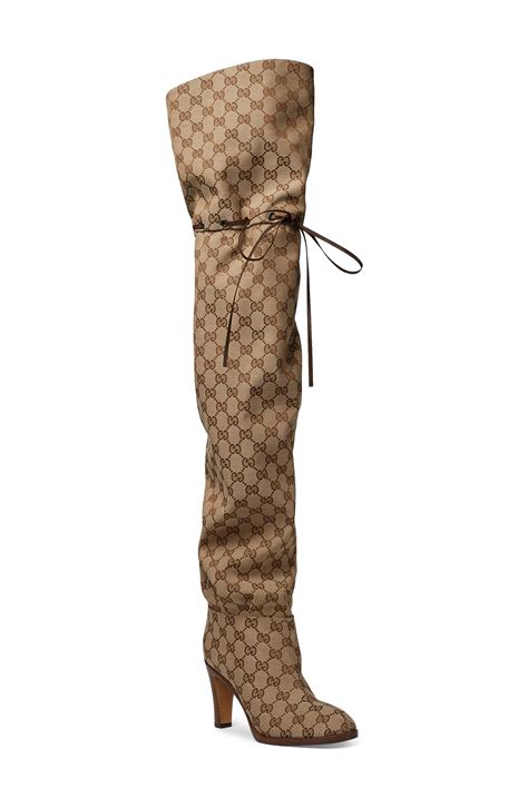 original gg canvas over-the-knee boot replica|Gucci Over.